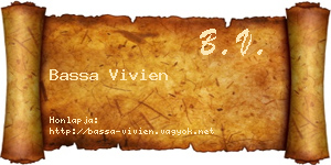 Bassa Vivien névjegykártya